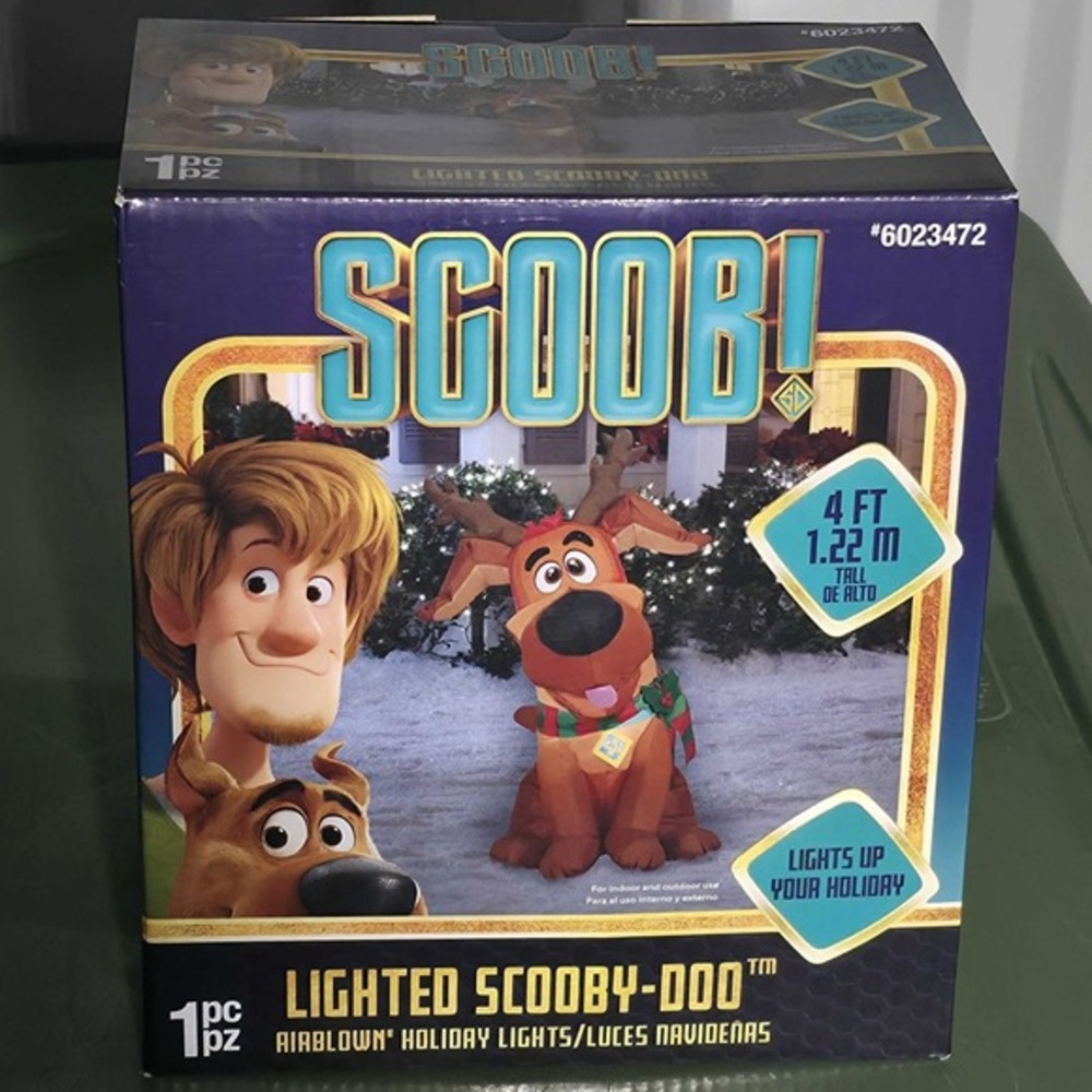 Scooby-Doo Lighted Christmas Airblown Inflatable 4 Foot Dog XMAS 6023472 NEW